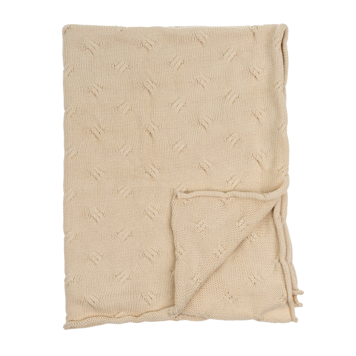 New In Juliana Cream Knitted Blanket