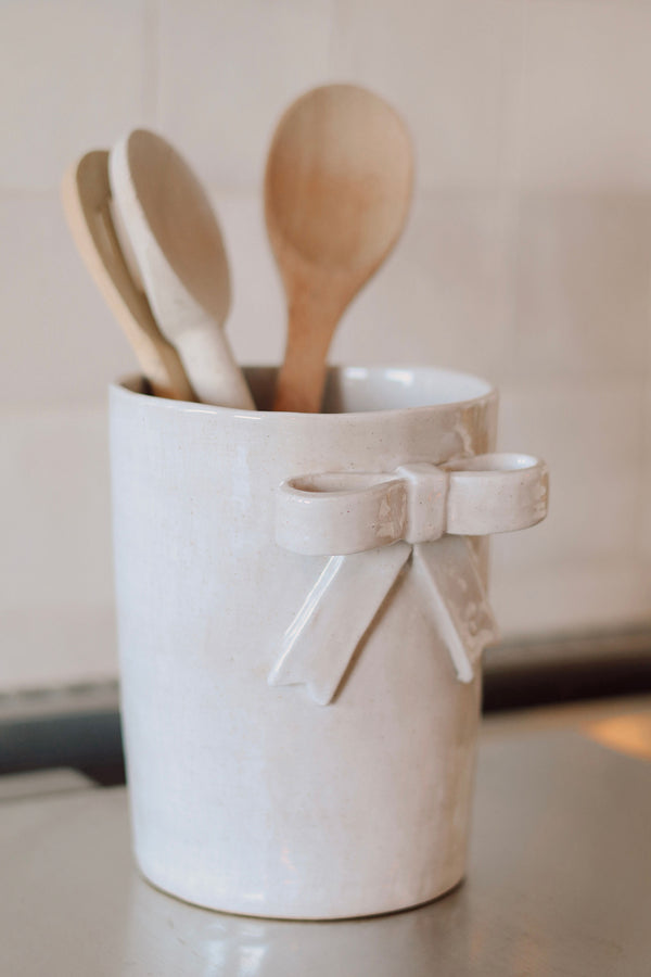 Stoneware Bow Crock