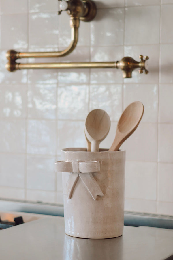 Stoneware Bow Crock