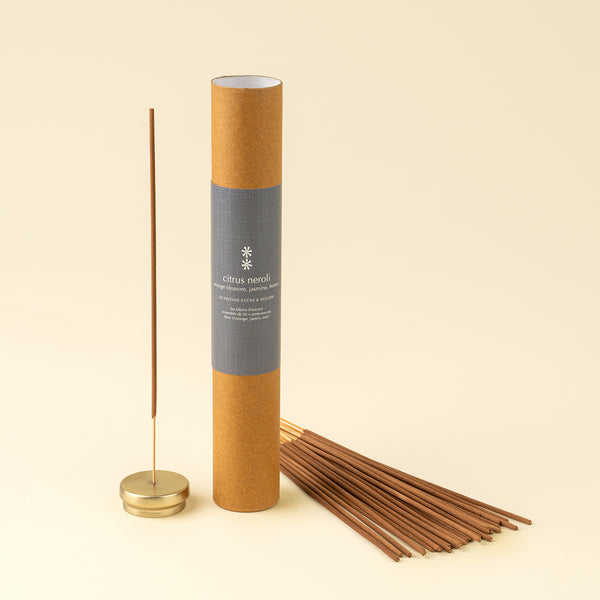 Citrus Neroli Incense Set/30 Sticks + Holder