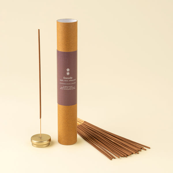 Fireside Incense Set/30 Sticks + Holder