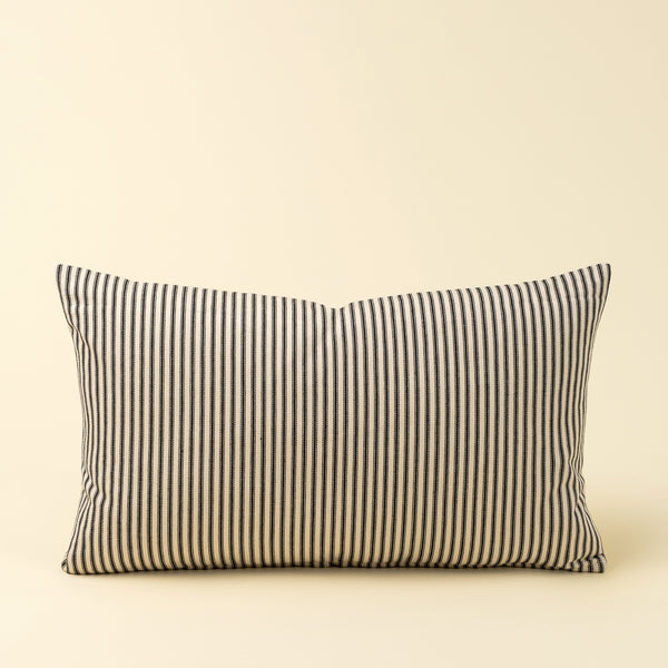 21x12 Black Ticking Pillow