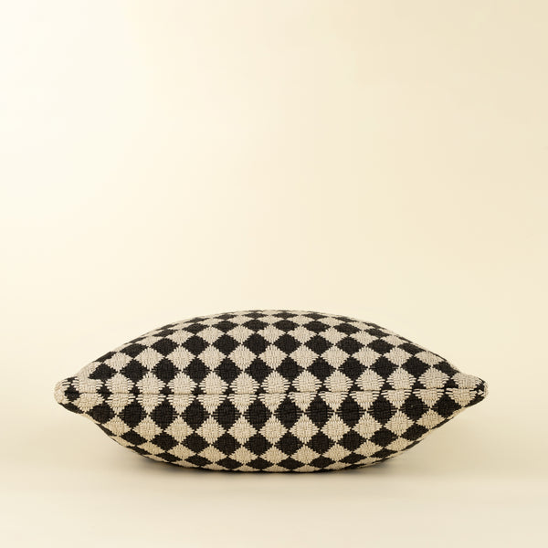 20x20 Check Weave Pillow, Black