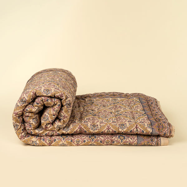 Luna Vine Block Print Quilt, King Size