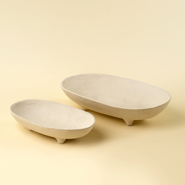 Pedestal Paper Mache Tray L