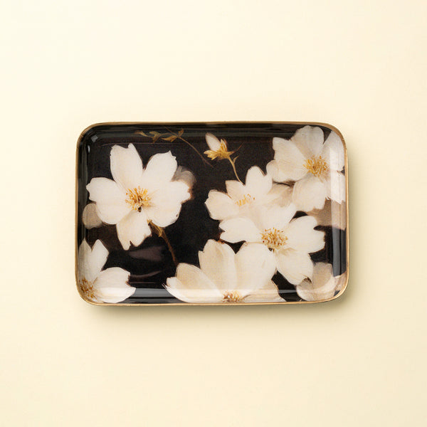 Midnight Cosmos Decorative Enameled Tray S