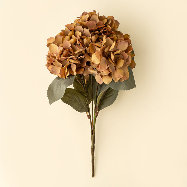 Autumn Hydrangea Spray, Burnt Orange