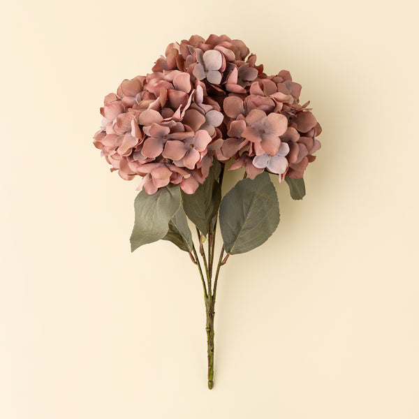 Autumn Hydrangea Spray, Dusty Pink