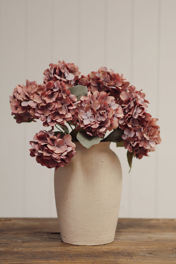 Autumn Hydrangea Spray, Dusty Pink
