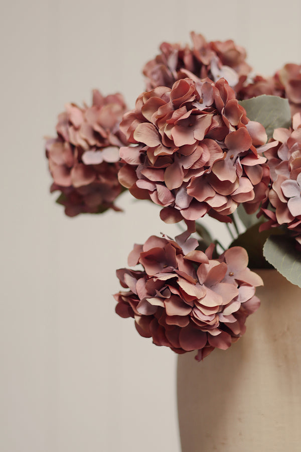Autumn Hydrangea Spray, Dusty Pink