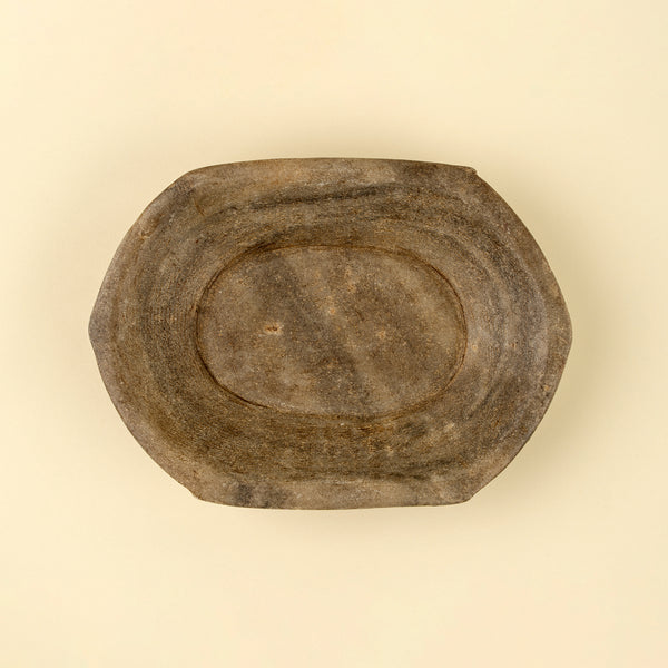 Found Vintage Carved Marble Tray S