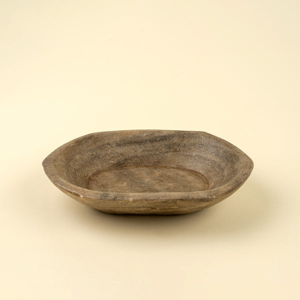 Found Vintage Carved Marble Tray S