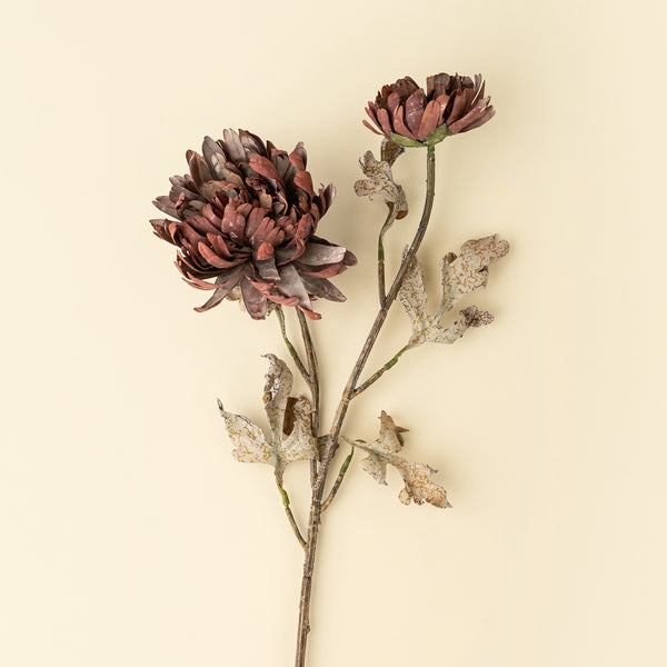 Real Touch Blooming Dahlia Spray, Burgundy