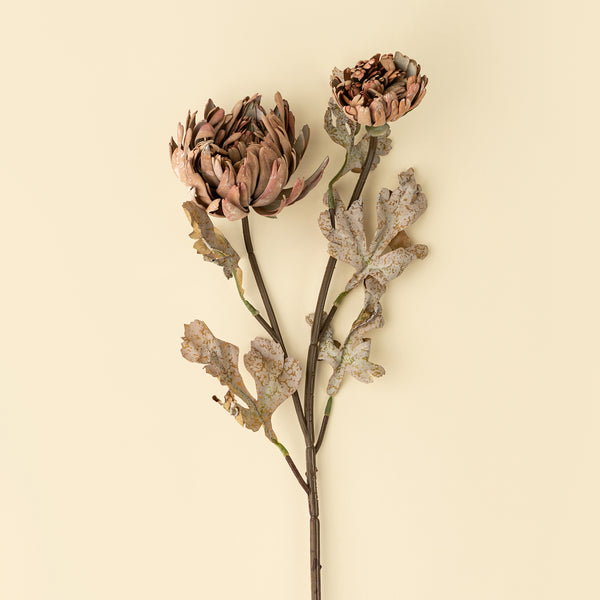 Real Touch Blooming Dahlia Spray, Brown