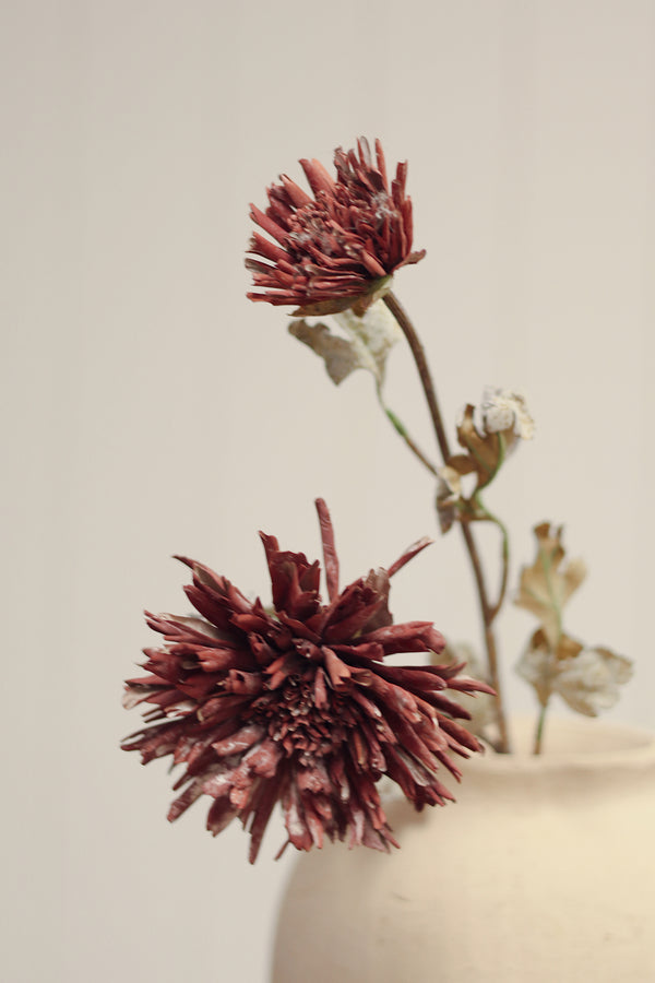 Real Touch Dahlia Spray, Burgundy