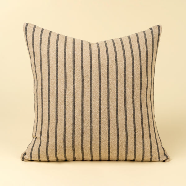 20x20 Silas Stripe Pillow, Charcoal