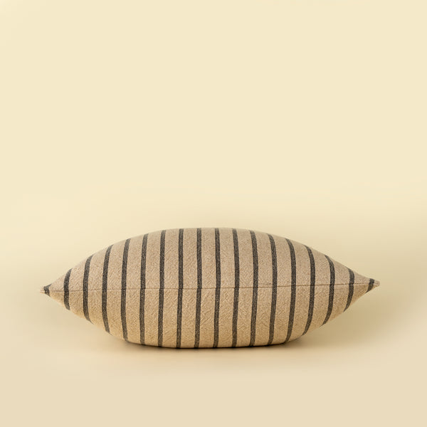 20x20 Silas Stripe Pillow, Charcoal