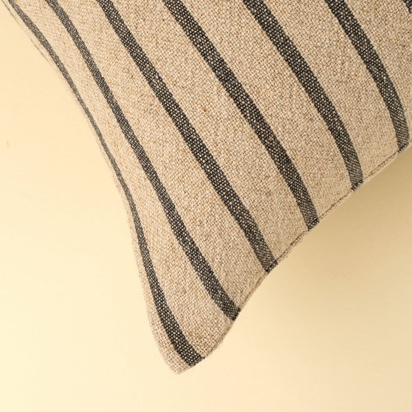 20x20 Silas Stripe Pillow, Charcoal