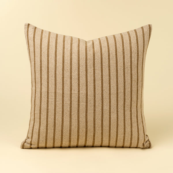 20x20 Silas Stripe Pillow, Ochre