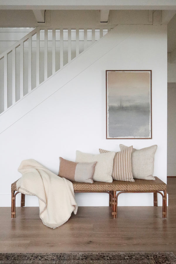20x20 Silas Stripe Pillow, Ochre