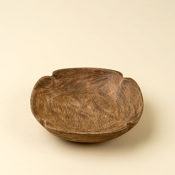 Spade Carved Dish, Round