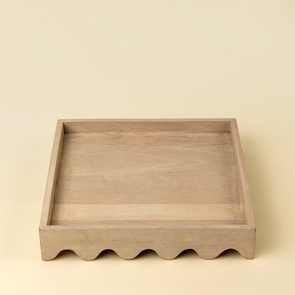 Scalloped Edge Tray, Square
