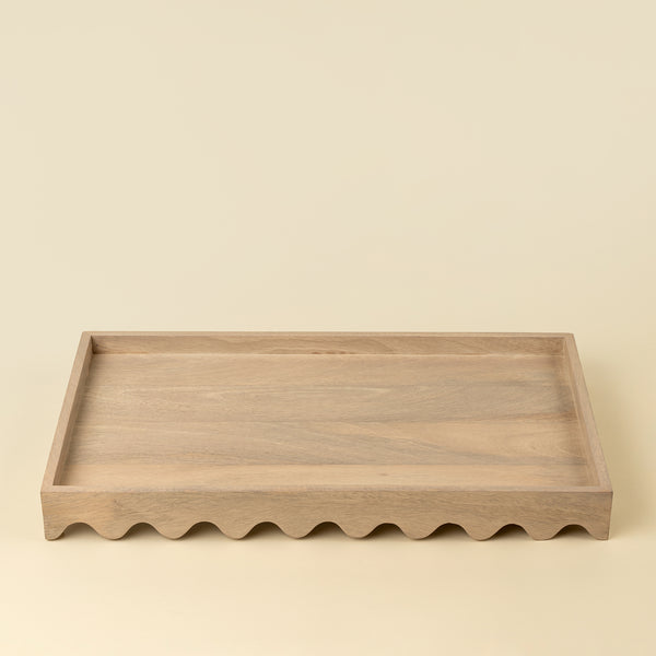 Scalloped Edge Tray, Rectangular