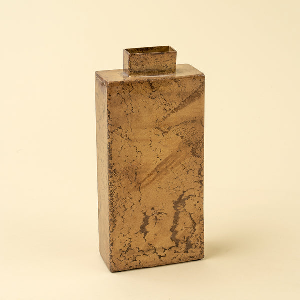 Forma Iron Vase L, Antique Gold
