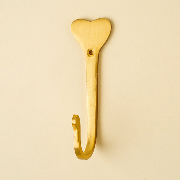 Brass Heart Wall Hook