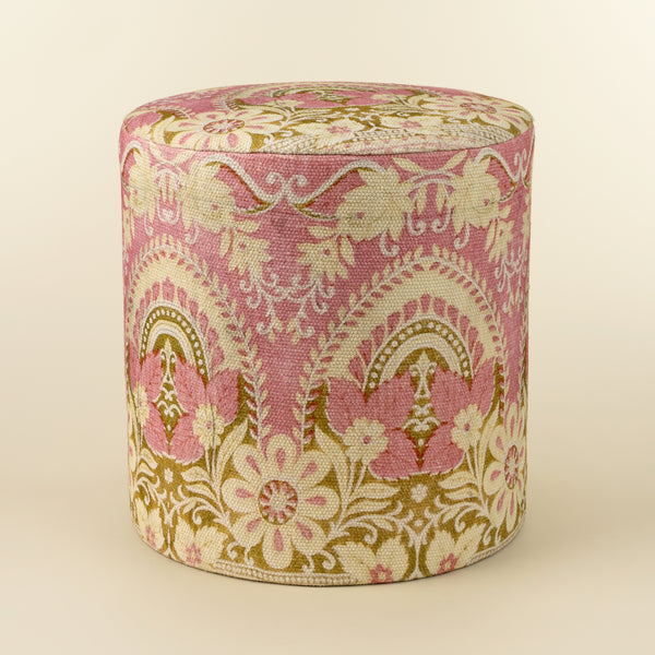 Raja Print Upholstered Stool L