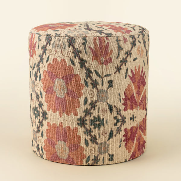 Pomona Print Upholstered Stool L