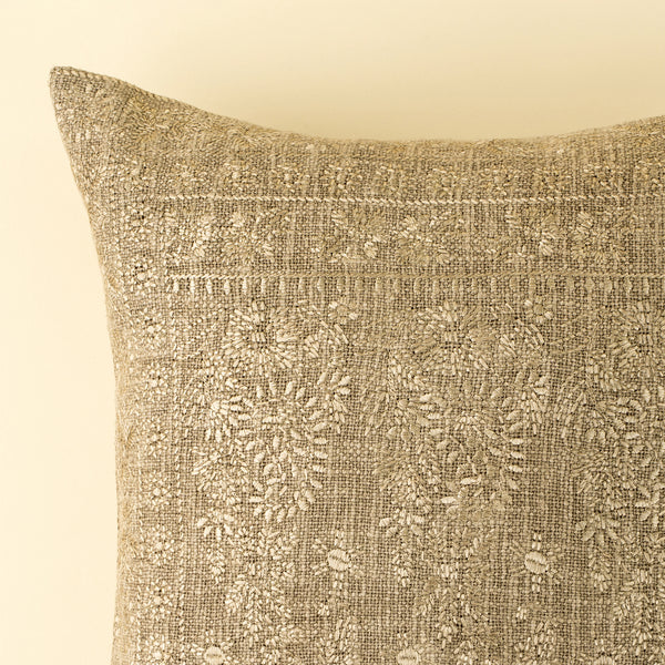 20x20 Nisha Embroidered Pillow, Sage