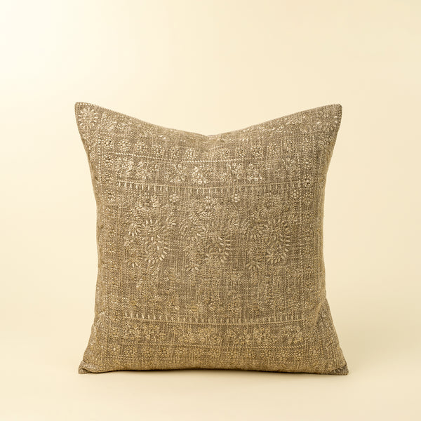 20x20 Nisha Embroidered Pillow, Sage