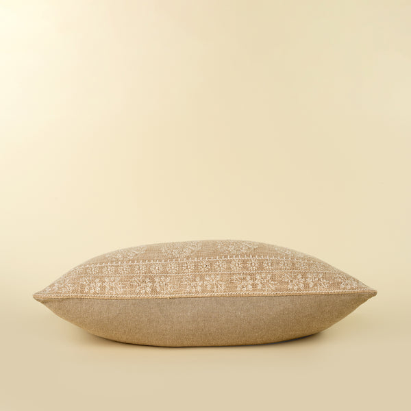 16x24 Nisha Embroidered Pillow, Ivory