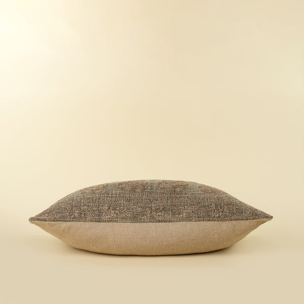 16x24 Nisha Embroidered Pillow, Ash