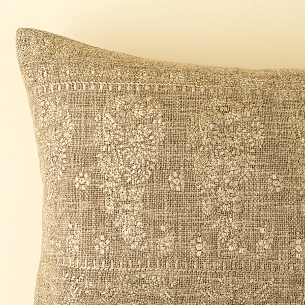 16x24 Nisha Embroidered Pillow, Sage