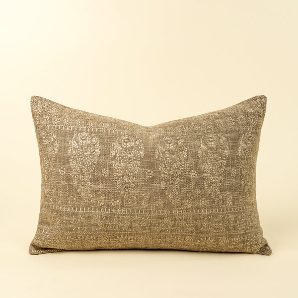 16x24 Nisha Embroidered Pillow, Sage