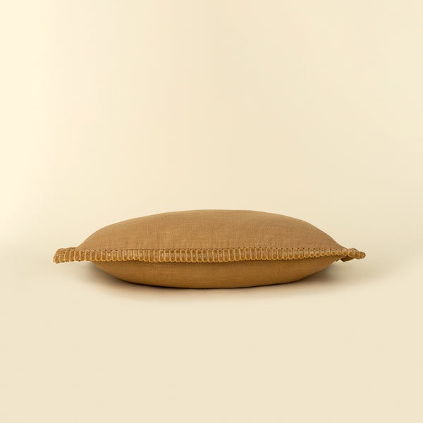 21x12 Corded Velvet Edge Pillow, Gold