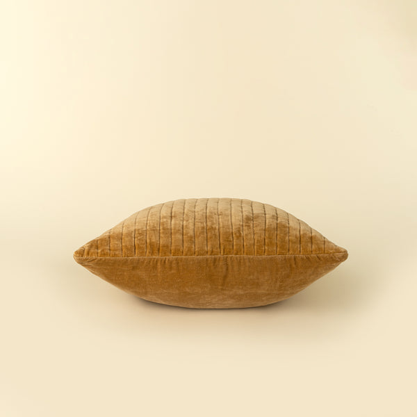 20x20 Velvet Stripe Pillow, Gold