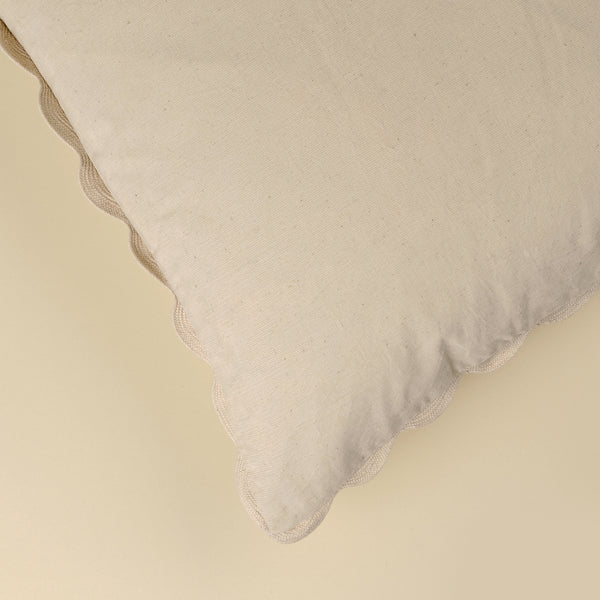 20x20 Corduroy Scallop Pillow, Ivory
