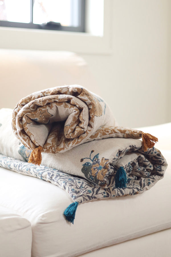 Prairie Linen Block Print French Mattress