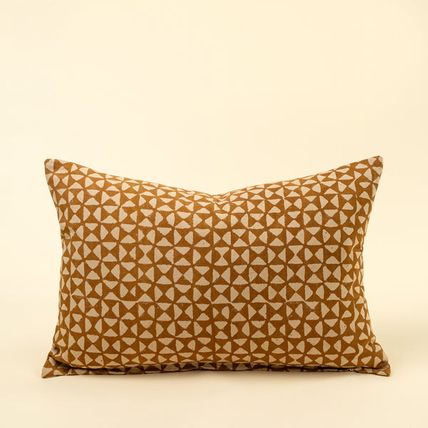 16x24 Zyra Block Print Pillow, Ochre