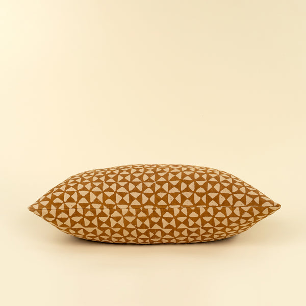 16x24 Zyra Block Print Pillow, Ochre