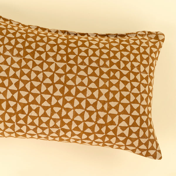 16x24 Zyra Block Print Pillow, Ochre