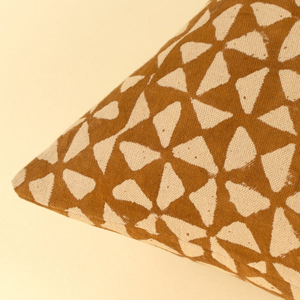 16x24 Zyra Block Print Pillow, Ochre