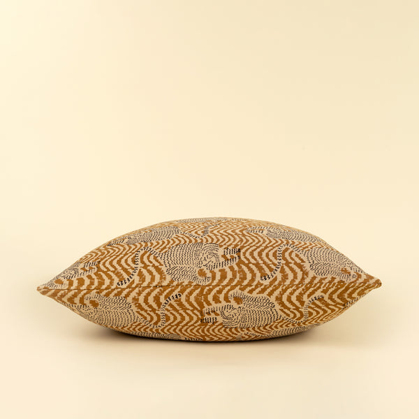 20x20 Taiga Block Print Pillow, Ochre