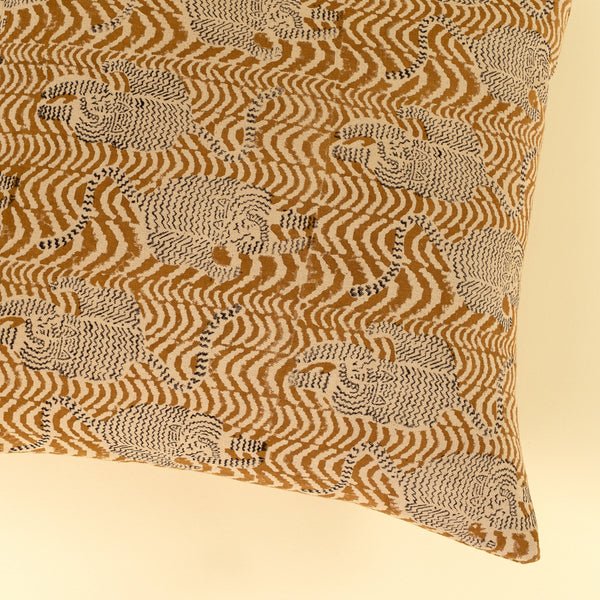 20x20 Taiga Block Print Pillow, Ochre