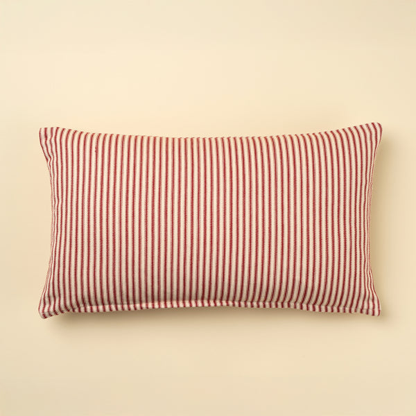 21x12 Red Ticking Pillow
