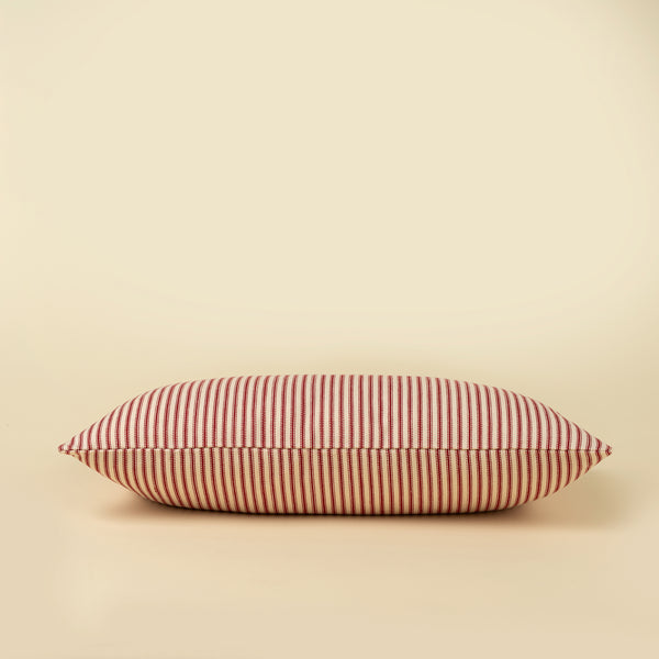 21x12 Red Ticking Pillow