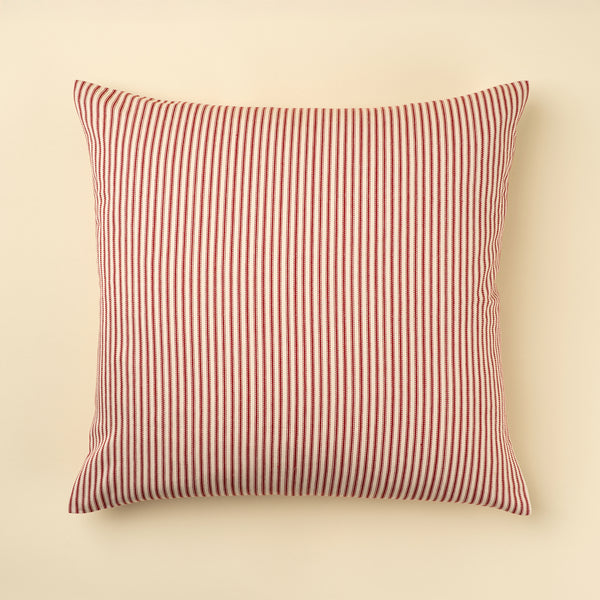 24x24 Red Ticking Pillow